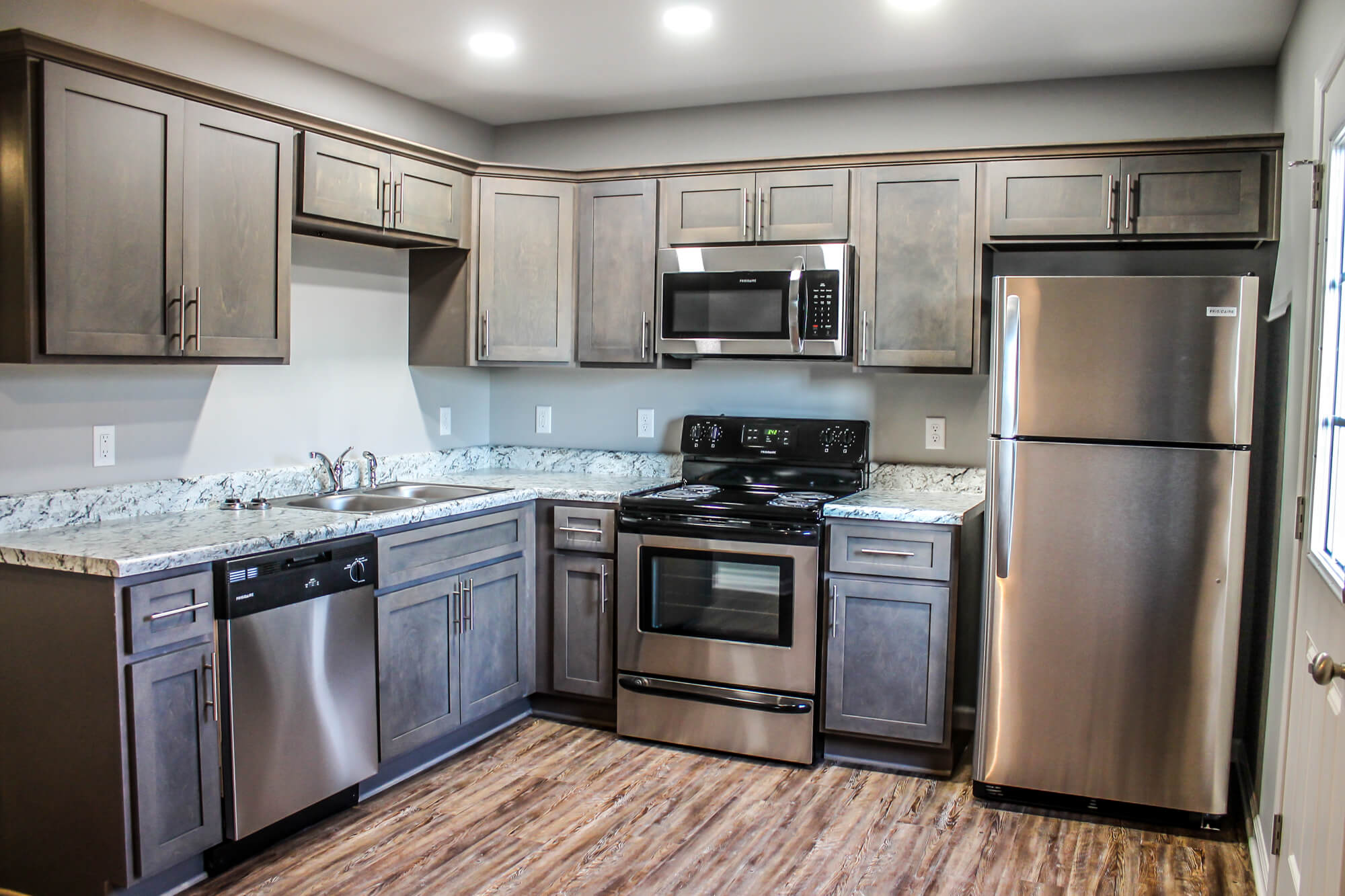 Two Story Apartment Kitchen